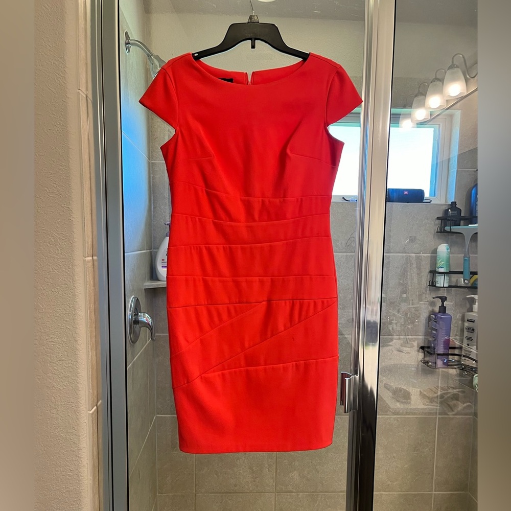 Coral dress (looks red in pics)